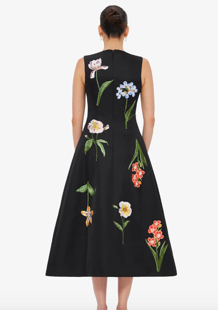 Cleo Embroidery Midi Dress