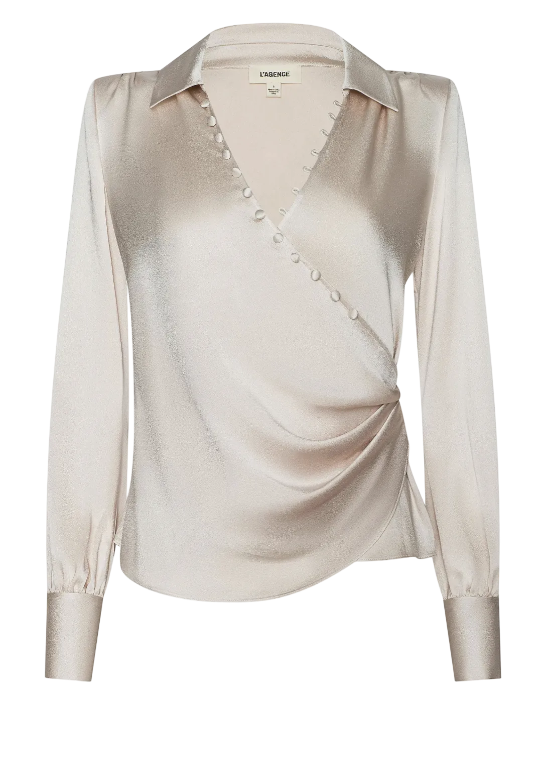Bernice Satin Wrap Blouse
