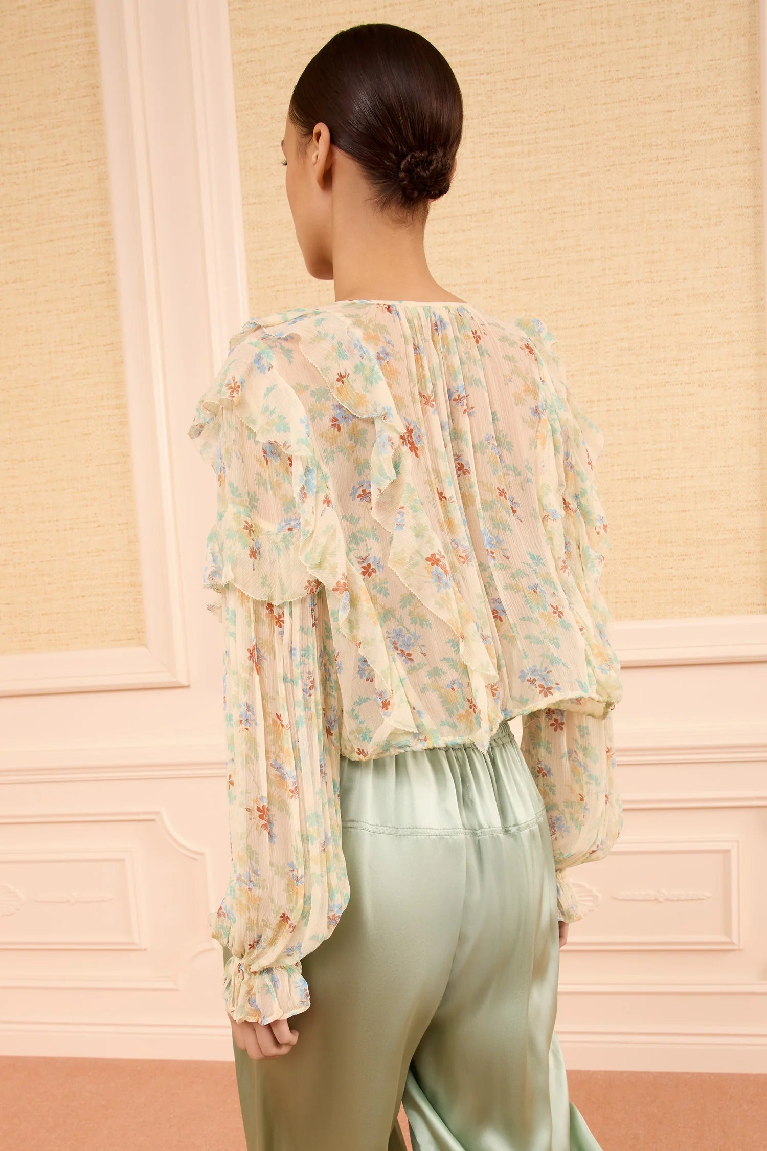 Delfina Long Sleeve Silk Blouse