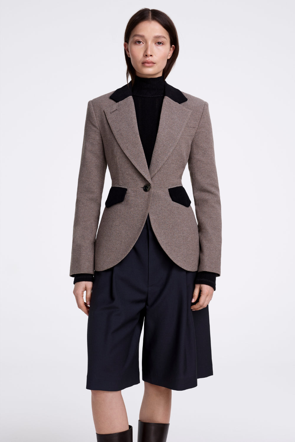 Blocked Seamed Blazer