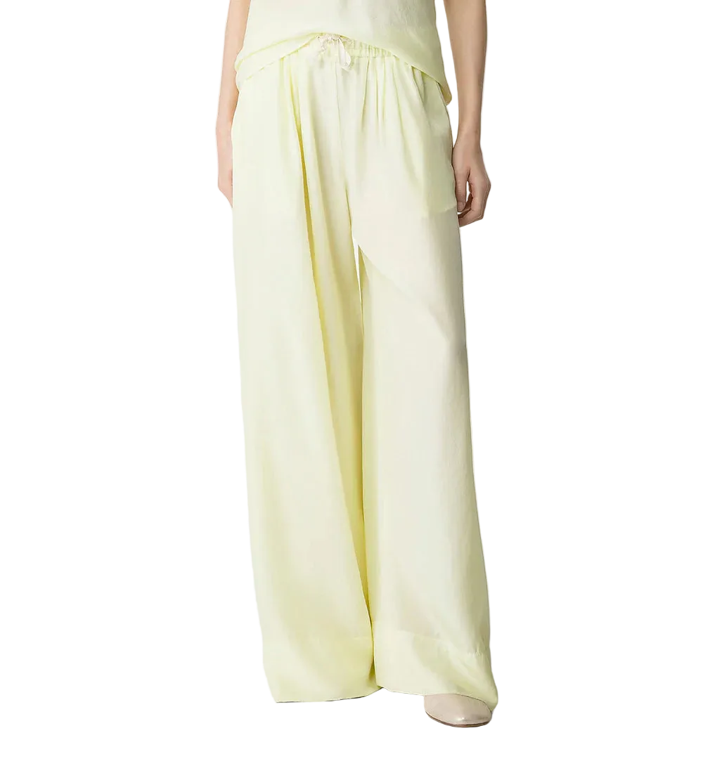 Habotai Silk Embroidered Edge Pants